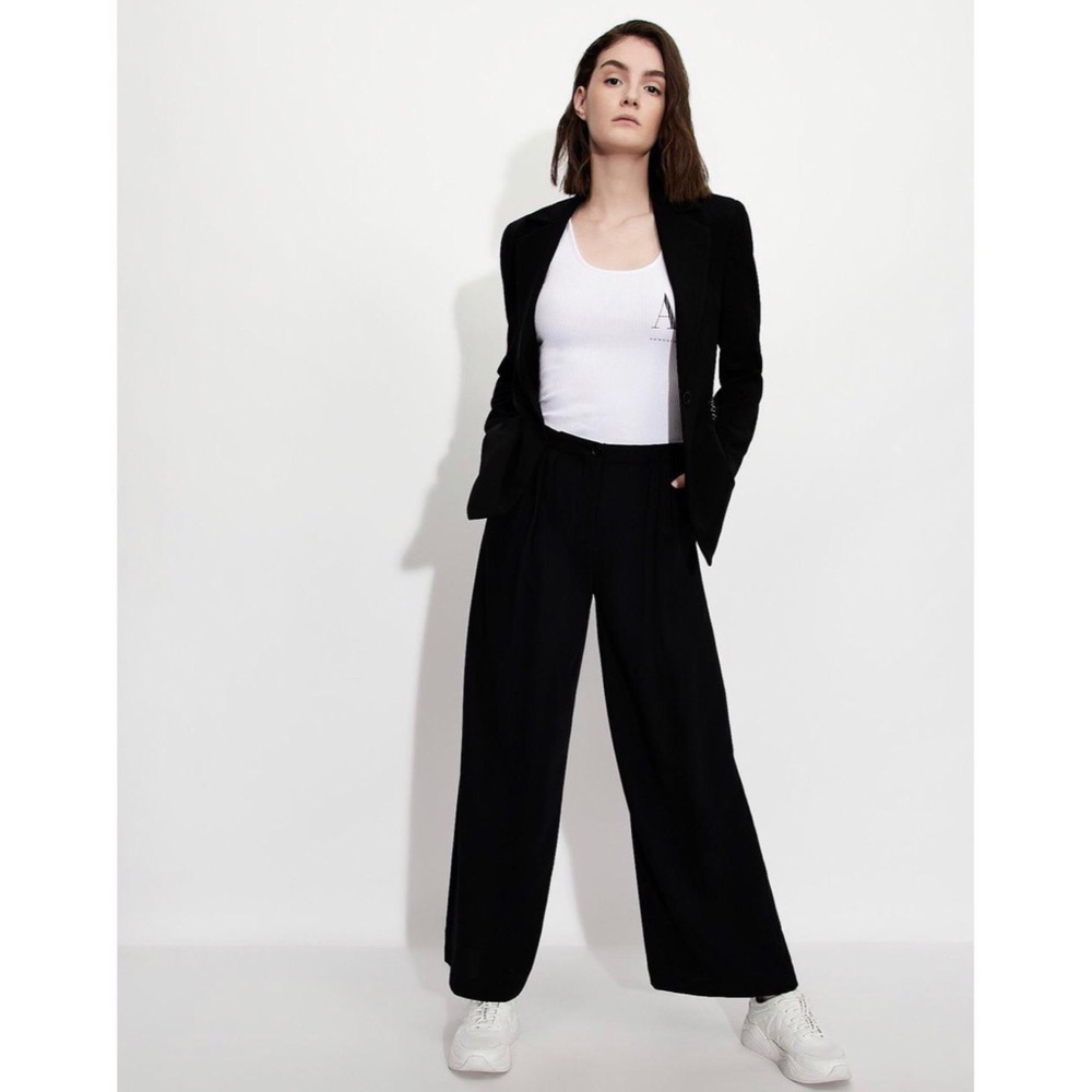 Armani Exchange Pants Trouser Black Size 10 NWT $480 - Picture 2 of 8